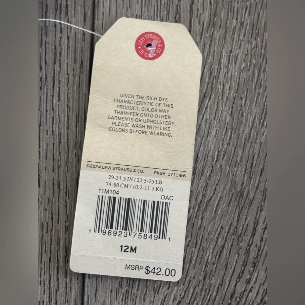 Levi's Blue Denim High-Rise Sherpa lining Kids Jeans